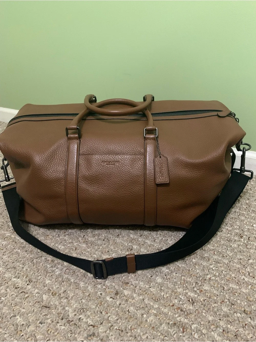 Coach Trekker Bag Pebble Leather Travel Duffel Bag - Like New 78129
